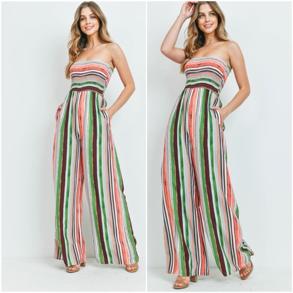 Striped Jumpsuit - Picture 2 of 10